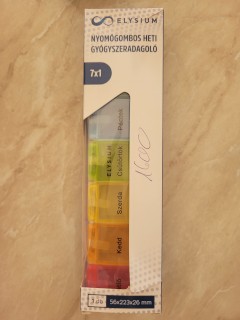 Elysium nyomógombos heti gyógyszeradagoló
